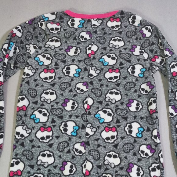 Monster High Onesie girl pyjamas size M (10-12) grey with graphic design - Picture 5 of 11
